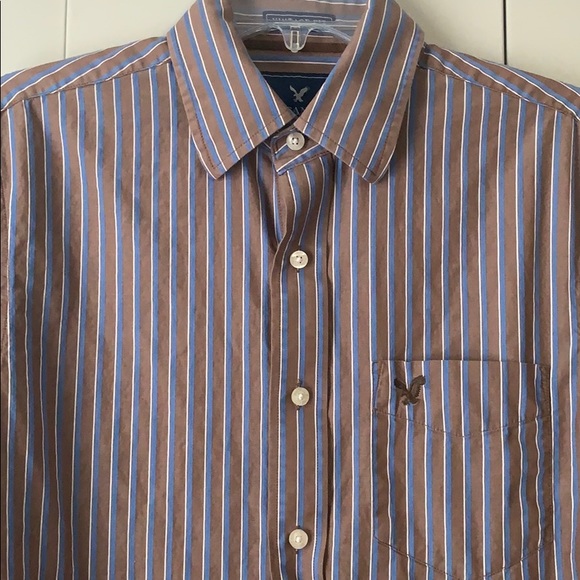 American Eagle Striped Button-Up Shirt - Picture 3 of 5
